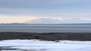 Spectacular Wall of Ice Mountains Extending from Anchorage Alaska’s Airport to Mount Susitna [upl. by Andra]