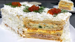 САЛАТот которого не могу отказаться уж очень вкусный И САЛАТ и закуска и торт Рецепт 3в1 [upl. by Audi]