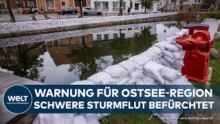 DEUTSCHLAND OstseeRegionen bereiten sich auf schwere Sturmflut vor [upl. by Jeri]