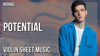 Violin Sheet Music How to play Potential by Lauv [upl. by Evoy]