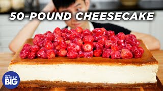 I Made A Giant 50Pound Cheesecake • Tasty [upl. by Aivun]