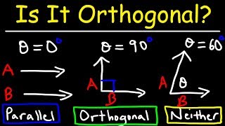 Are The Two Vectors Parallel Orthogonal or Neither [upl. by Amitaf]