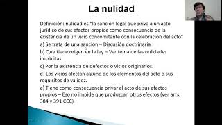 Ineficacia de los actos  Nulidad Aspectos generales 15 [upl. by Uaerraj]