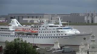 Ocean Majesty comes to Hamburg and goes heading Iceland [upl. by Boswall]