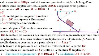 Exercice 1 Travail et puissance dune force 1bac  Benejma Mustapha [upl. by Ttnerb]