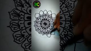 How to Draw Mandala Using Black Marker Pen  Easy StepbyStep Mandala Tutorial for Beginners [upl. by Dur199]