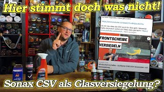 ACHTUNG  SONAX Ceramic Spray Versiegelung auf Glas  Die Infos sind etwas komisch [upl. by Rehpotirhc]