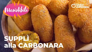 SUPPLÌ alla CARBONARA  CROCCANTI ed IRRESISTIBILI💛🥓 [upl. by Kamp]