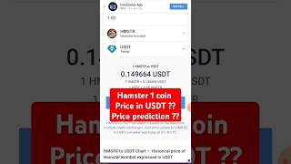 Hamster Kombat price prediction  hamster Kombat 1 coin price  Coin price USDT hamsterkombat [upl. by Je]