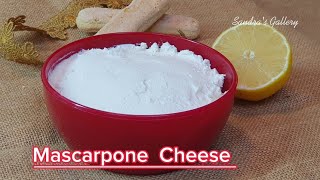 Homemade Mascarpone Cheese II Mascarpone Cheese Recipe II How to make homemade Mascarpone Cheese [upl. by Opalina]