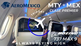 TRIP REPORT  CLASE PREMIER  Aeromexico  Boeing 737 MAX 9  Monterrey  Ciudad de México  4K [upl. by Ateekal]