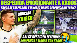 ASI FUE el EMOTIVO ADIOS a TONI KROSS en su DESPEDIDA con el REAL MADRID HOY [upl. by Nnylarat]