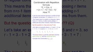 Combination with Repetition formula proof maths proof combinatorics combination repetition [upl. by Aroz]