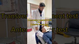 Transverse Ligament Test  Anterior shear test  For cervical spine instability reels viral yt [upl. by Stalker493]