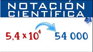 Pasar de Notación Científica a Decimal  Ejemplo 1 [upl. by Malinin827]