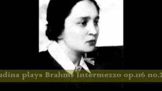 Maria Yudina plays Brahms Intermezzo op116 no2 [upl. by Iolande]