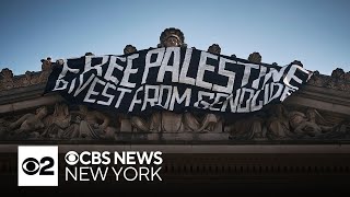 ProPalestinian demonstrators swarm Brooklyn Museum [upl. by Eikcuhc]