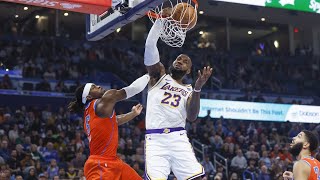 LeBron James Scores SeasonHigh 40 Points Lakers Beat Thunder To End 4Game Skid [upl. by Enel]