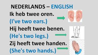 Nederlands oefenen  DUTCH  Ik heb twee oren [upl. by Ahnavas]