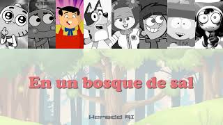 Gumball Darwin Ñoño Bluey Arenita Timmy Kyle y Pomni  Bosque de Sal Letra Cover IA [upl. by Myrtie]