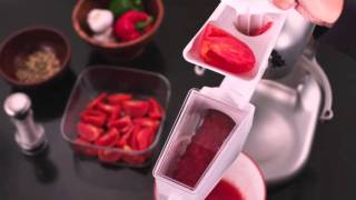 Fruit amp Vegetable Strainer amp Grinder Attachments  KitchenAid [upl. by Enitnelav]