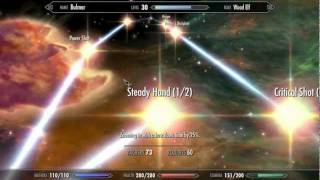 Skyrim Gameplay  Archer Skills and Stats at Level 30 [upl. by Medarda800]