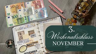 3 Weekly BUDGET I November I echte Einnahmen amp Ausgaben I Wochenabschluss budgetieren [upl. by Etnauq]