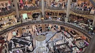 Galeries Lafayette shopping centre Paris France 🇫🇷 [upl. by Ydda620]