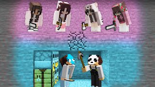 Minecraft Manhunt Boys VS 4 Girls [upl. by Godbeare945]