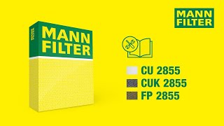 How to change a cabin air filter by MANNFILTER  CU 2855  CUK 2855  FP 2855 [upl. by Gilford]