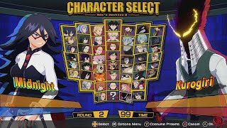 My Hero Ones Justice 2  All Characters amp Stages  DLC Midnight Updated [upl. by Ashelman17]