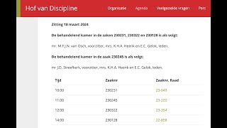 Kroonlid Tijn van Osch poetst nevenfunctie bij Hof van Discipline amp schnabbels weg op rechtspraaknl [upl. by Yenatirb]