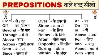 All Prepositions in English Grammar with Examples  Preposition  English Prepositions [upl. by Grube443]