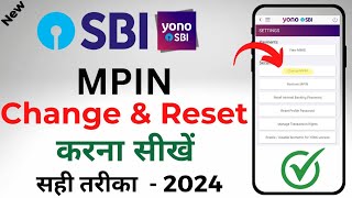 yono sbi mpin change kaise kare 2024  how to change yono SBI Mpin  New Latest Video  YONO SBI [upl. by Notsehc]