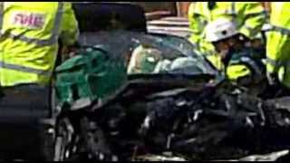 Car accident on the M60 Motorway Stockport near Manchester England [upl. by Siugram]