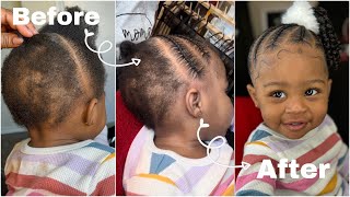 HOW TO DO CORNROWS  ON YOUR 15m Old With ￼EXTREMELY SHORT Natural HAIR [upl. by Nibla]