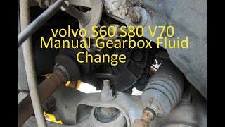 volvo S60 S80 V70 manual Transmission fluid change [upl. by Ynoep]