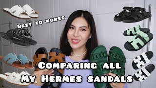 Hermes Sandals ComparisonBest to WorstChypre Extra Oran Izmir Egerie [upl. by Yerok]