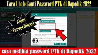 CARA GANTI EMAIL DAN PASSWORD AKUN PTK TERBARU DI SPDATADIKkemdikbudgoid [upl. by Ahsienauq]