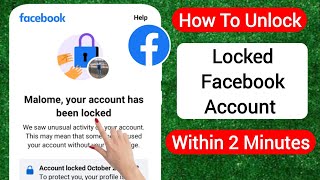 How To Unlock Facebook Account 2024  Facebook Account Unlock Within 2 Minutes [upl. by Elleiad421]