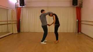 Learn brazilian zouk Beginners 2 010415 easy head movements turn on the spot amp cambre [upl. by Ainatnas551]