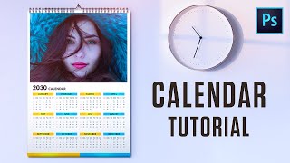 How To Design Wall Calendar From Scratch In Photoshop  PE110 [upl. by Hanleigh]