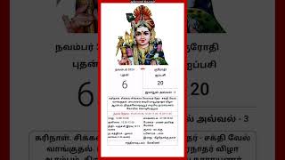 Today Tamil Calendar l Rasi palan l November 6 2024 l tamilcalendar tamilcalendar2024 [upl. by Trillbee]