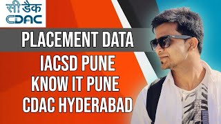 CDAC Hyderabad IACSD Pune Know IT  Placement Data  CDAC Placements Update [upl. by Rebba]