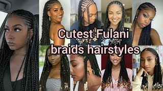 Cutest Fulani braids hairstyles  Fulani cornrows hairstyles  Fulani hairstyles 2024 Braids styles [upl. by Sorrows]