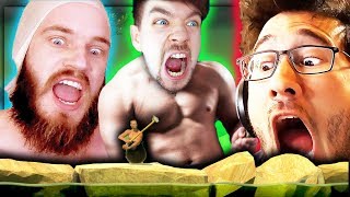 Ultimate Rage Compilation  pewdiepie  Jacksepticeye Markiplier  Getting over it by bennett foddy [upl. by Suiradel]