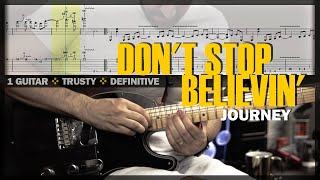 Dont Stop Believin  Guitar Cover Tab  Guitar Solo Lesson  Backing Track with Vocals 🎸 JOURNEY [upl. by Yam]