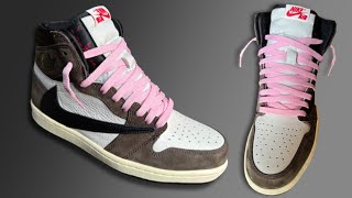 How To Lace Air Jordan 1 TUTORIAL amp ON FEET [upl. by Trimmer]