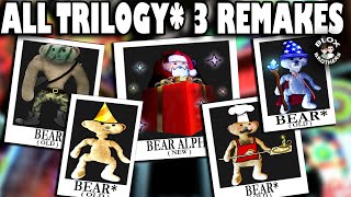 ALL BEAR TRILOGY 3 REMAKES  New  Old Skins Showcase  BEAR  ABILITIES  Roblox [upl. by Dina]