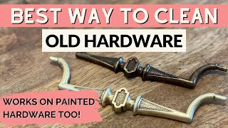 How to Clean Old Furniture Hardware  How to Remove Old Paint from Hardware [upl. by Anaicul]